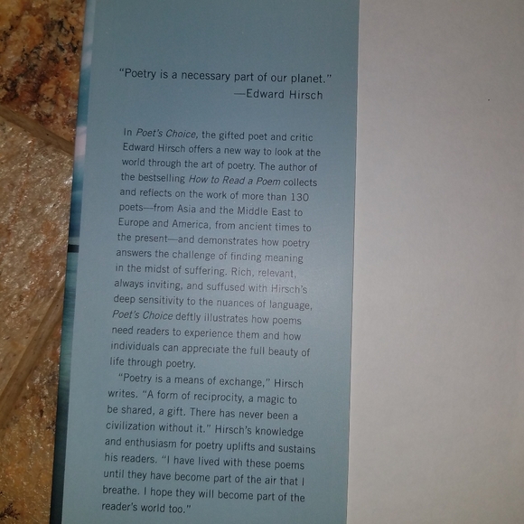 The Poet's Choice By Edward Hirsch Hardcover - Picture 2 of 4